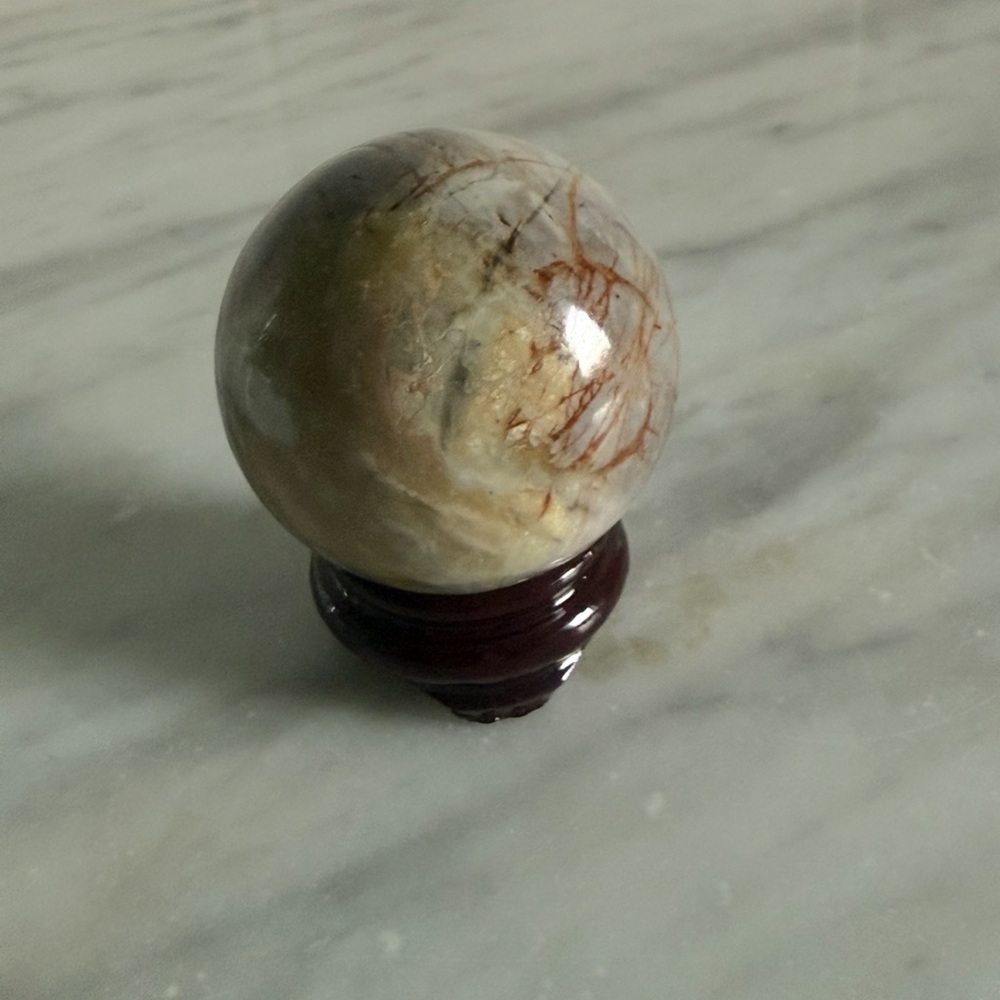 Banded Onyx Calcite Marble Sphere